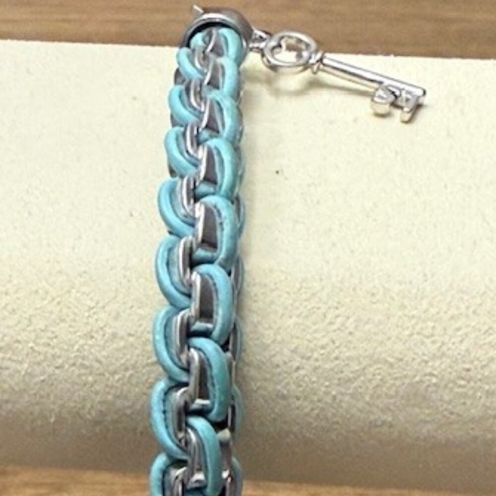 Lia Sophia "Mingle" Sky Blue Silver Tone Bracelet